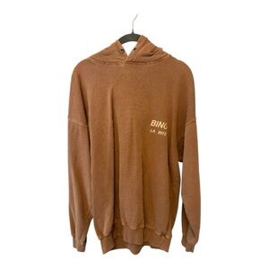 Annie Bing Rowe Rare Camel Oversized Hoodie Sweatshirt S
